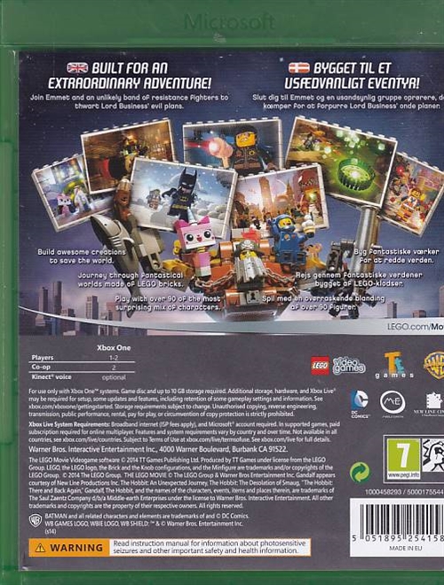 Lego The Lego Movie Videogame - XBOX One (A Grade) (Genbrug)